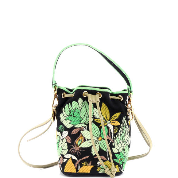 Fendi Mon Tresor Bucket Bag Embroidered #182660F91B - Picture 1 of 9